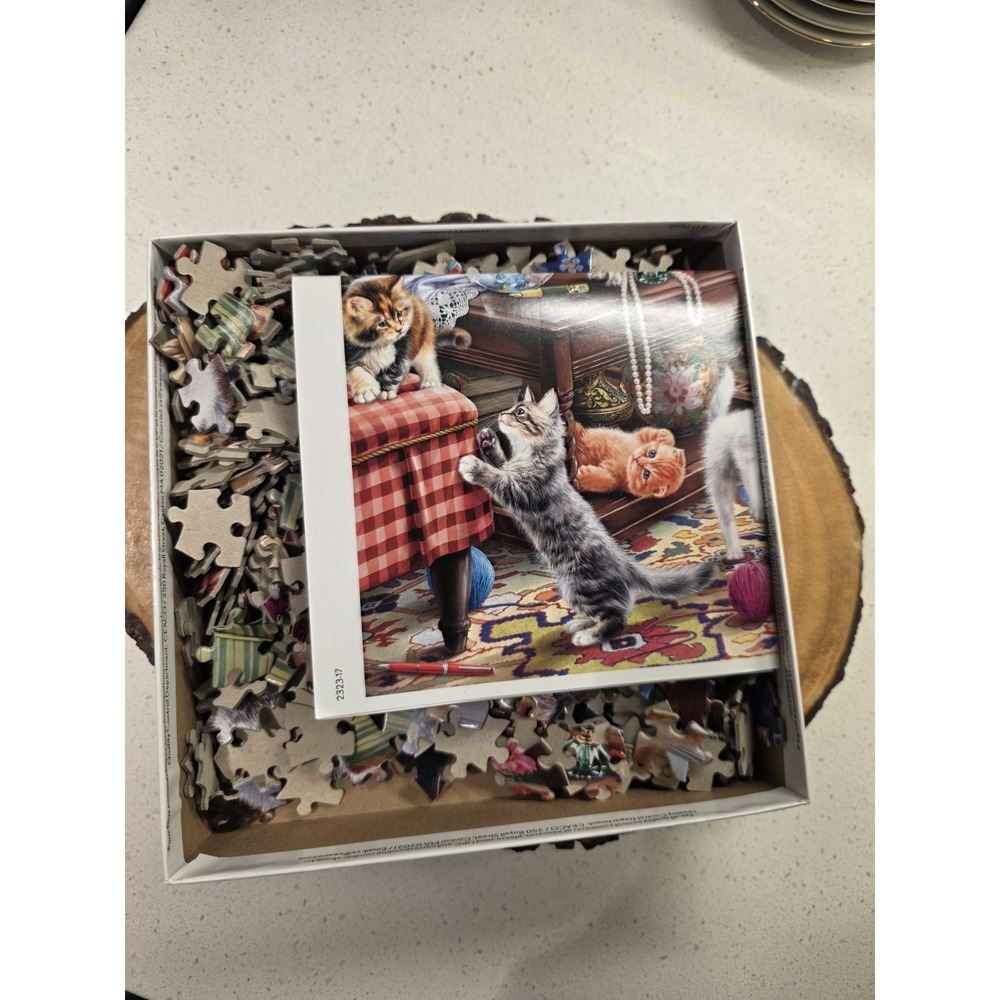 Caeco CATS Puzzles Lot of 2 Night Spirit & Kitty Chaos 550-500 Pcs. Complete - Picture 7 of 15